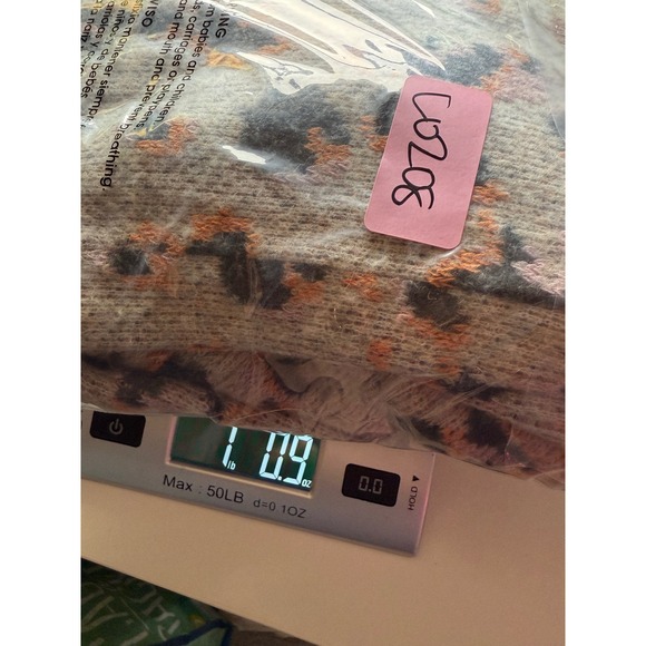 Anthropologie Emmy Cowl Neck Tunic Sweater Leopard Print Beige Pink Orange Sz M - Picture 10 of 10